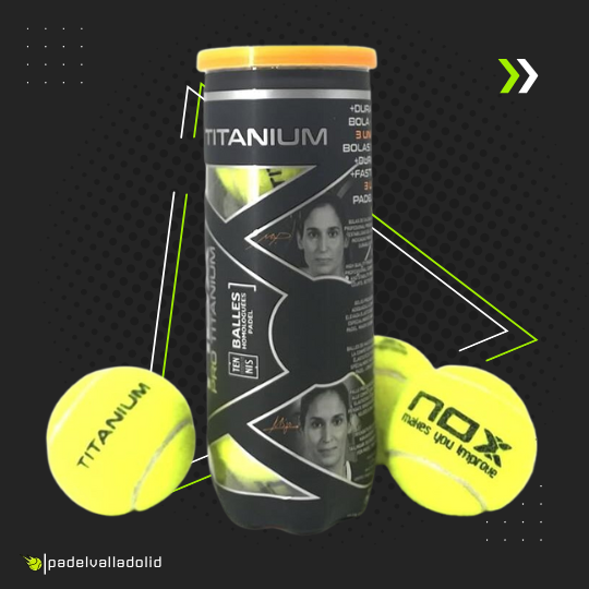 Bote de 3 Pelotas de pádel Pro Titanium NOX